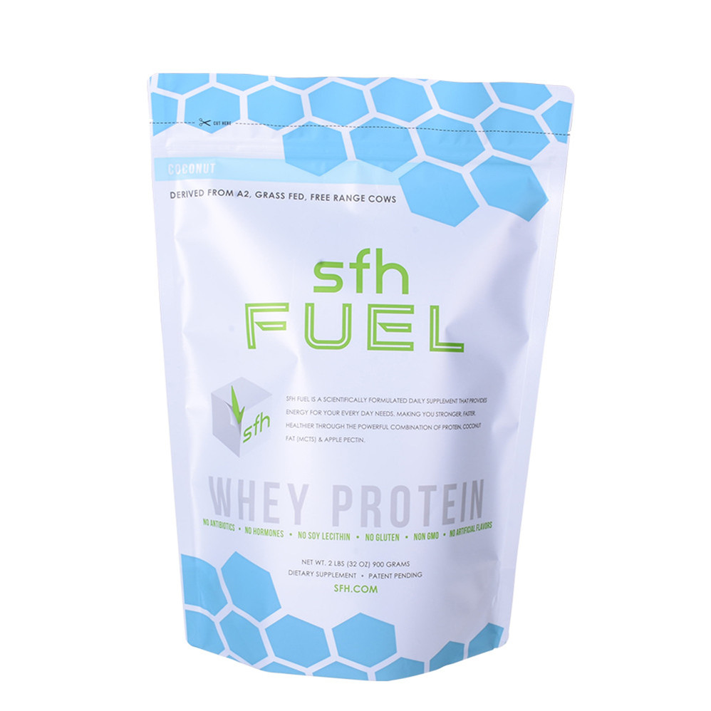 Kundenspezifische Produktion mit Tear Notch Protein Powder Bag