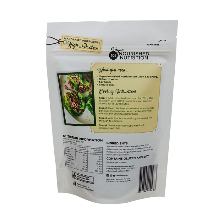 Customized Print hochwertige umweltfreundliche Lebensmittelqualität Stand Up Packaging UK