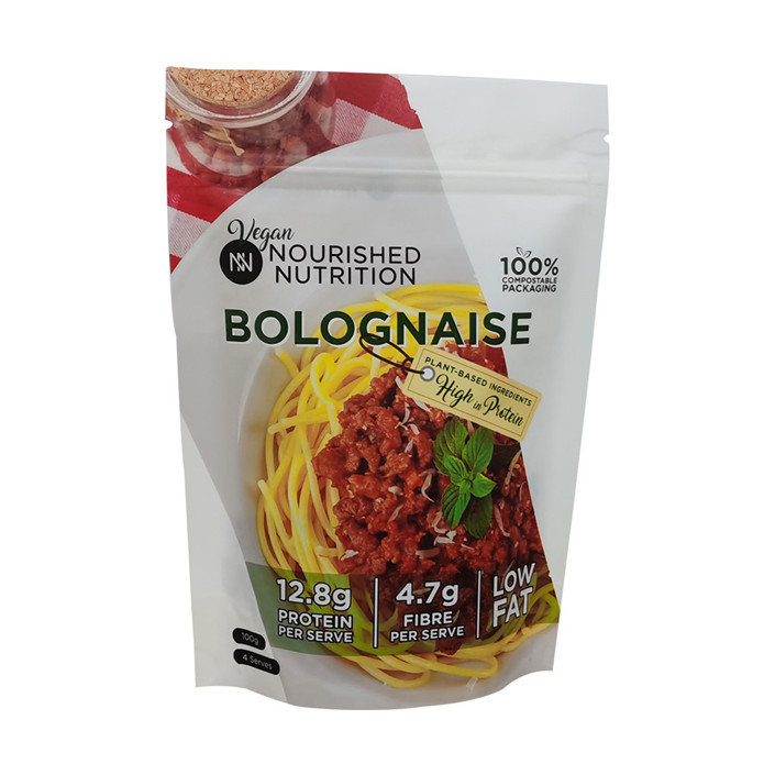 Heizdichtung Noplastische billige biologisch abbaubare Verpackung für Lebensmittelverpackungen mit Reißverschluss
