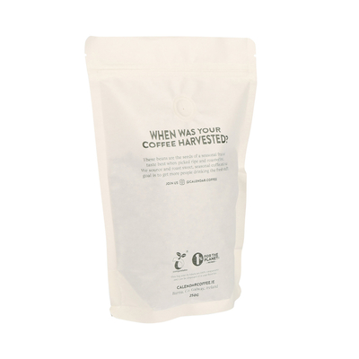 100% umweltfreundlich kompostierbare Flachbodenbeutel für Kaffeeverpackungen erreichen Netto Carbon Null